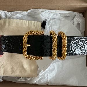 NWT - BY FAR Katina Leather Belt XS